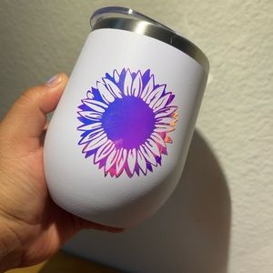 Holographic sunflower! Pink/purple/yellow